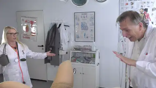 Blonde Milf's Naughty Gyno Exam with Toy Play and Deep Pounding